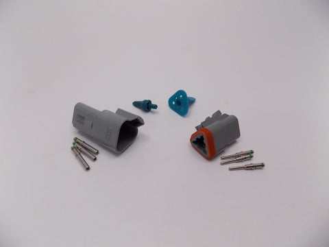 Electrical connector kit, 3 pin weather proof